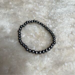 Sterling Silver Navajo Strung Adjustable Bead Bracelet